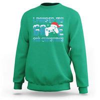Funny Christmas Gamers Sweatshirt I Paused My Game For Christmas Snowy Santa Hat - Wonder Print Shop