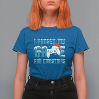 Funny Christmas Gamers T Shirt For Women I Paused My Game For Christmas Snowy Santa Hat - Wonder Print Shop