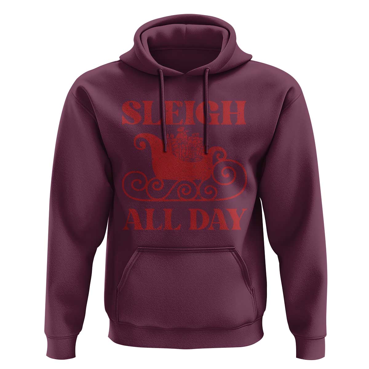 Funny Christmas Hoodie Sleigh All Day Xmas Santa's Sleigh