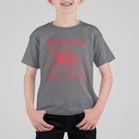 Funny Christmas T Shirt For Kid Sleigh All Day Xmas Santa's Sleigh - Wonder Print Shop
