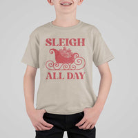 Funny Christmas T Shirt For Kid Sleigh All Day Xmas Santa's Sleigh - Wonder Print Shop