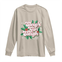 Sleigh Girl Sleigh Long Sleeve Shirt Christmas Retro Groove Slay Girl Mistletoe