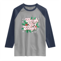 Sleigh Girl Sleigh Raglan Shirt Christmas Retro Groove Slay Girl Mistletoe - Wonder Print Shop
