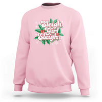 Sleigh Girl Sleigh Sweatshirt Christmas Retro Groove Slay Girl Mistletoe - Wonder Print Shop