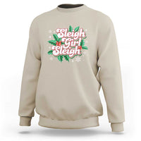 Sleigh Girl Sleigh Sweatshirt Christmas Retro Groove Slay Girl Mistletoe - Wonder Print Shop