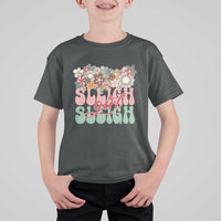 Sleigh Girl Sleigh T Shirt For Kid Christmas Retro Groove Slay Girl - Wonder Print Shop