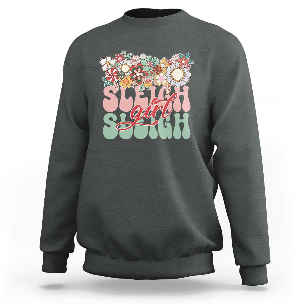 Sleigh Girl Sleigh Sweatshirt Christmas Retro Groove Slay Girl - Wonder Print Shop