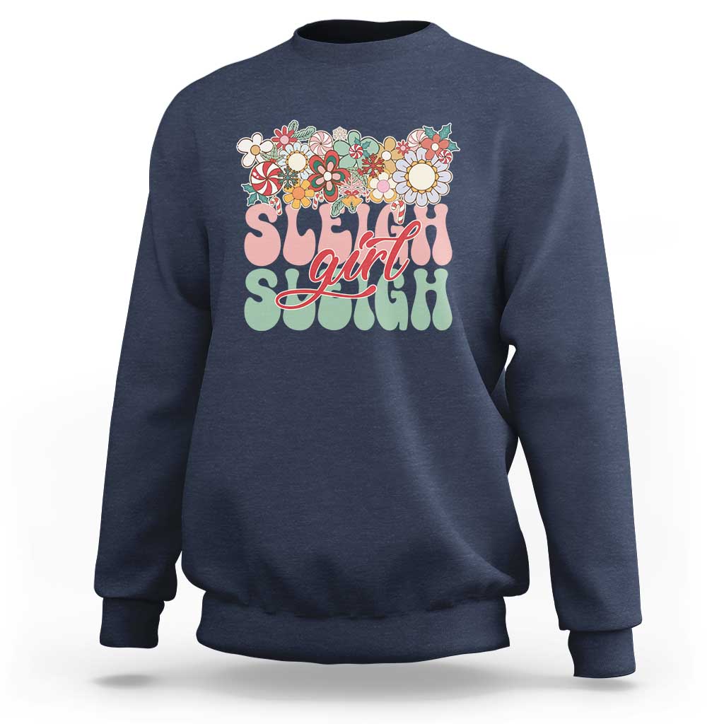 Sleigh Girl Sleigh Sweatshirt Christmas Retro Groove Slay Girl - Wonder Print Shop