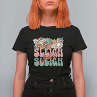 Sleigh Girl Sleigh T Shirt For Women Christmas Retro Groove Slay Girl - Wonder Print Shop