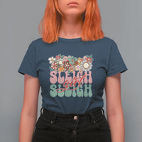 Sleigh Girl Sleigh T Shirt For Women Christmas Retro Groove Slay Girl - Wonder Print Shop