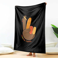 Funny Thanksgiving Teacher Throw Blanket Thankful Teacher Turkey Pencil - Wonder Print Shop