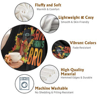 Funny Thanksgiving Turkey Throw Blanket Give Thanks Bro Fall Season - Wonder Print Shop