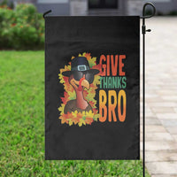 Funny Thanksgiving Turkey Garden Flag Give Thanks Bro Fall Season - Wonder Print Shop
