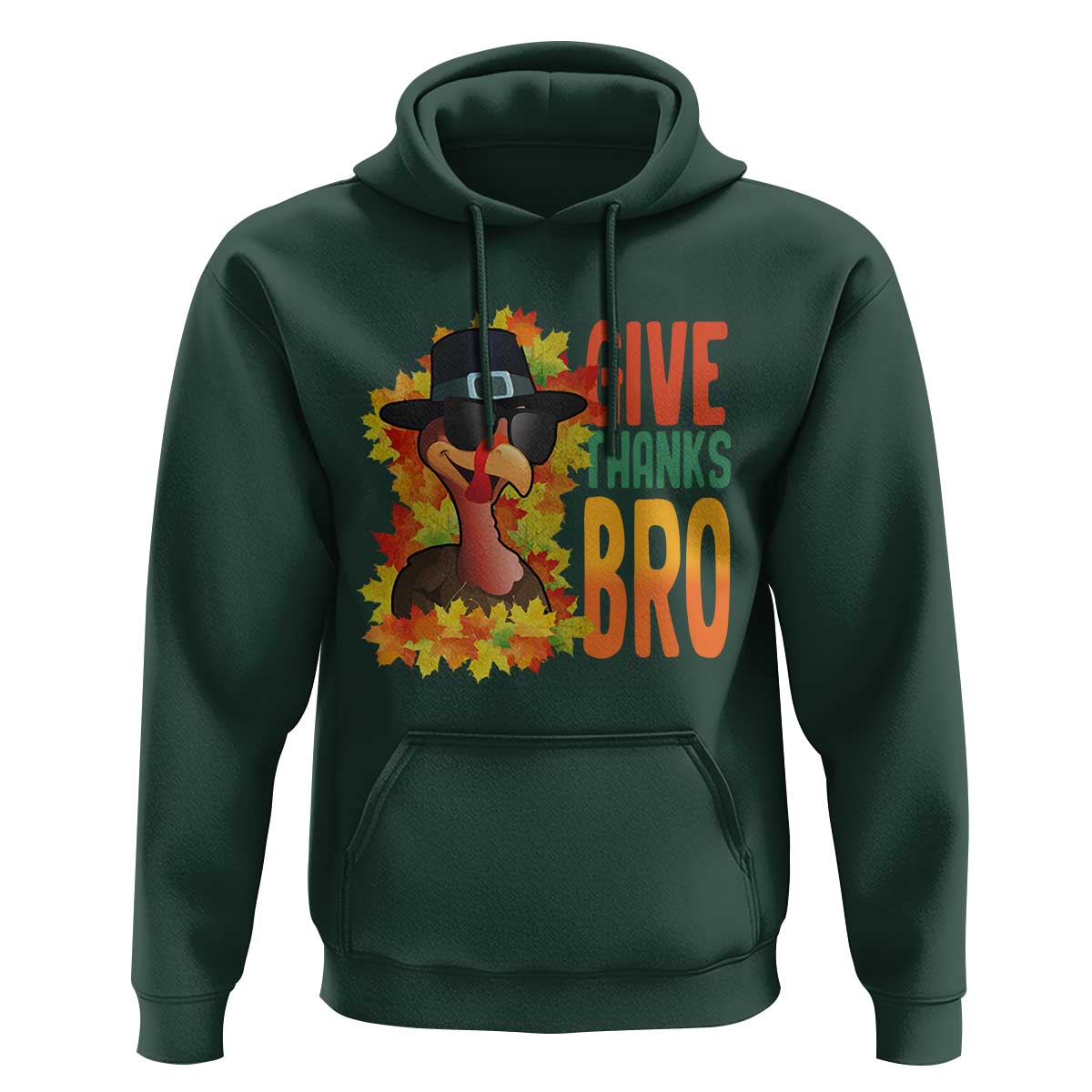 Funny Thanksgiving Turkey Hoodie Give Thanks Bro Fall Season