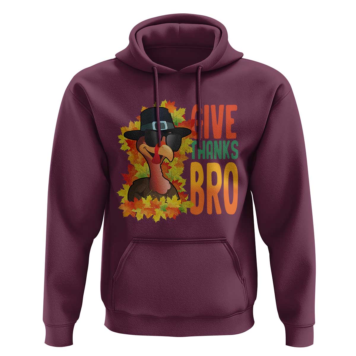 Funny Thanksgiving Turkey Hoodie Give Thanks Bro Fall Season