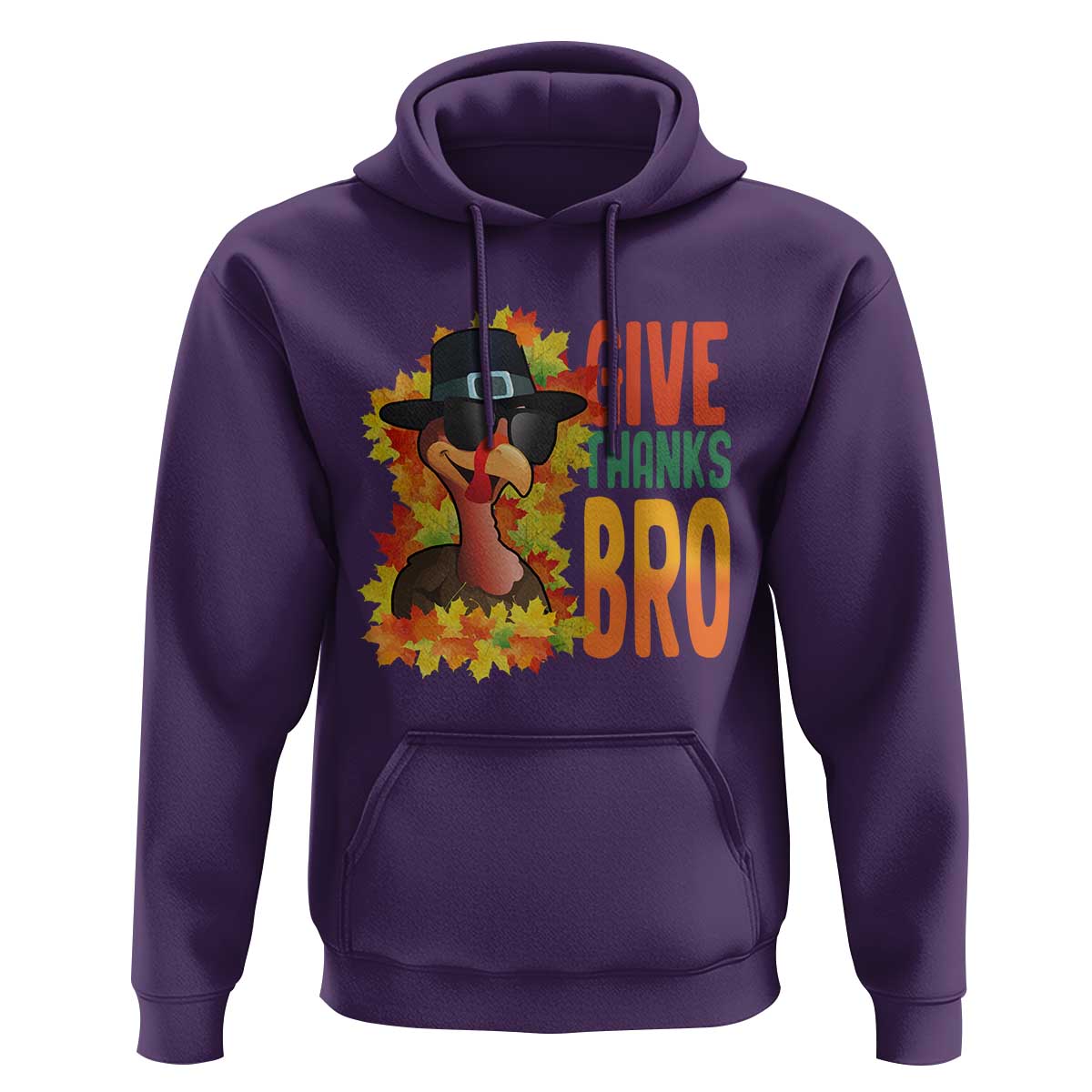 Funny Thanksgiving Turkey Hoodie Give Thanks Bro Fall Season