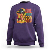 Funny Thanksgiving Turkey Sweatshirt Give Thanks Bro Fall Season - Wonder Print Shop