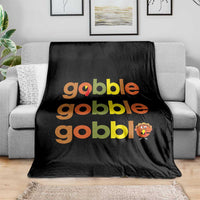 Funny Thanksgiving Turkey Gobble Throw Blanket Fall Season - Wonder Print Shop