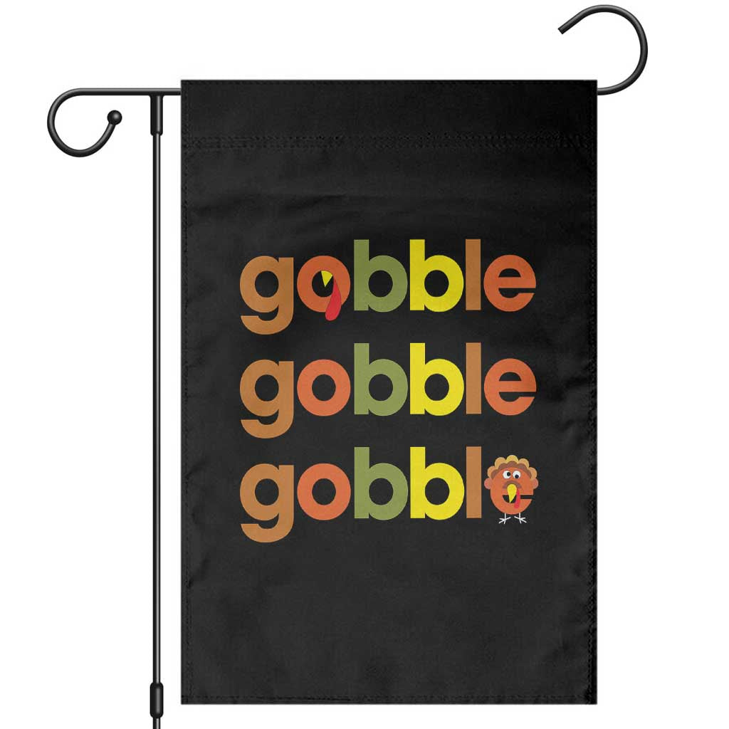 Funny Thanksgiving Turkey Gobble Garden Flag Fall Season - Wonder Print Shop