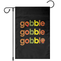 Funny Thanksgiving Turkey Gobble Garden Flag Fall Season - Wonder Print Shop