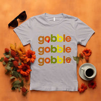 Funny Thanksgiving Turkey Gobble T Shirt Fall Season - Wonder Print Shop