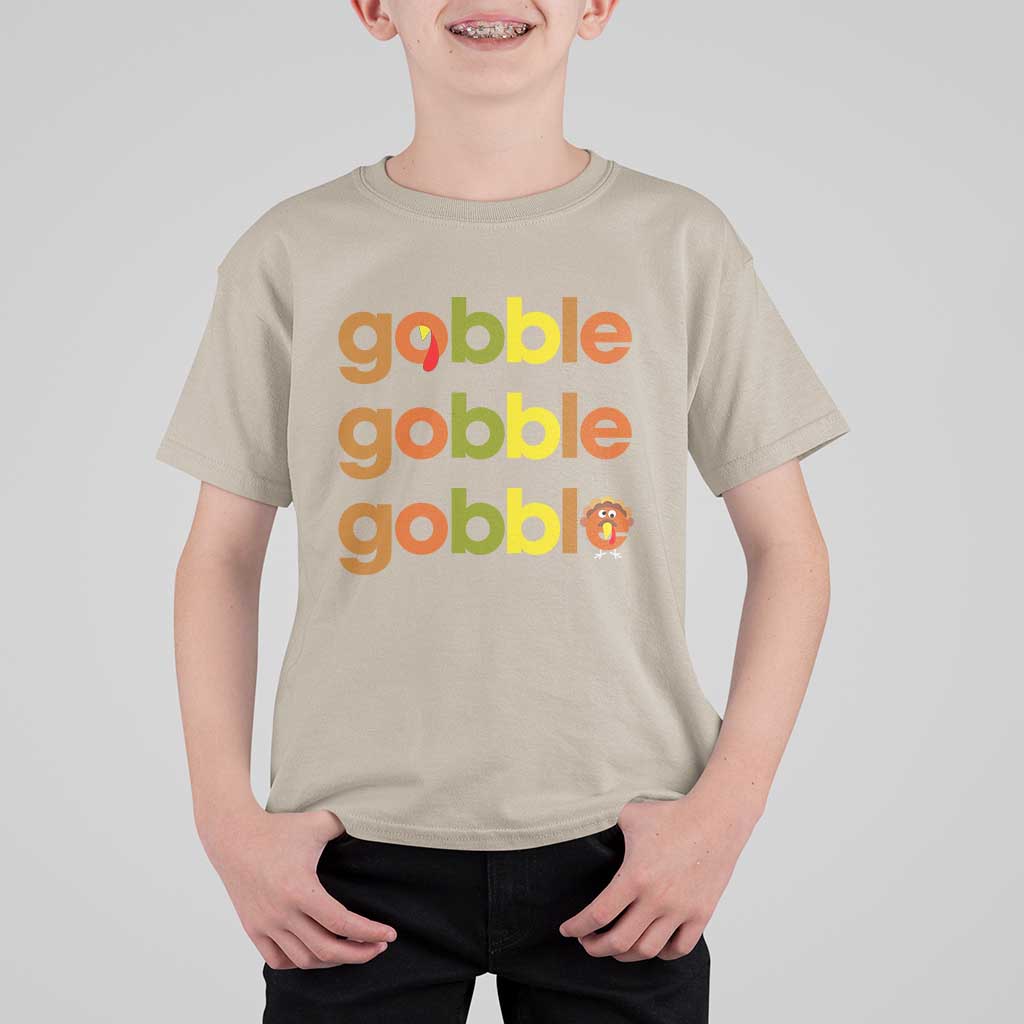 Funny Thanksgiving Turkey Gobble T Shirt For Kid Fall Season - Wonder Print Shop