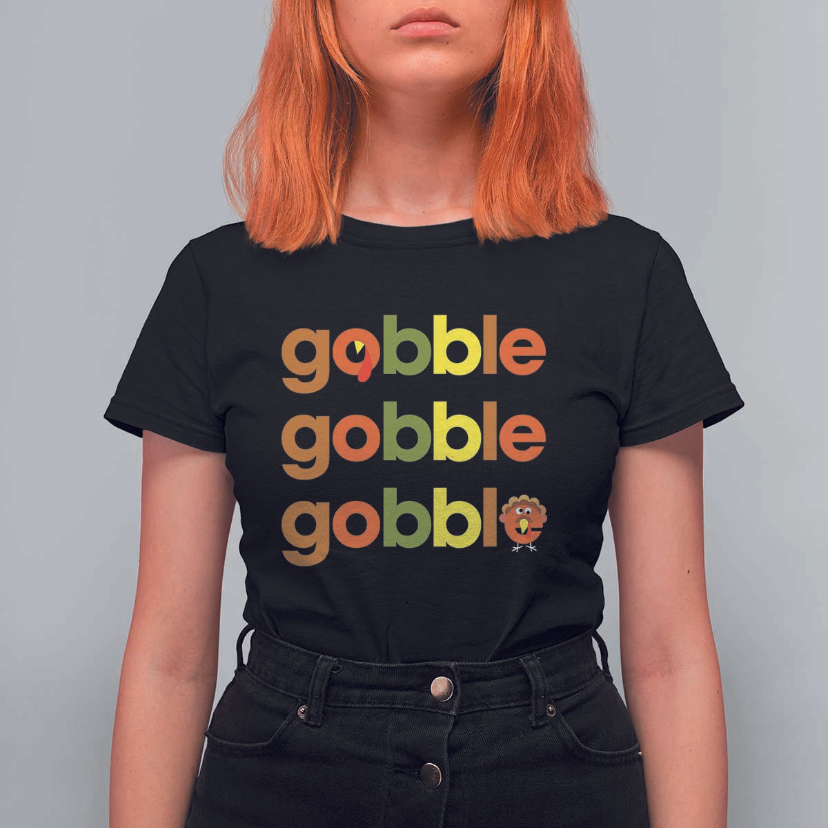 Funny Thanksgiving Turkey Gobble T Shirt For Women Fall Season - Wonder Print Shop