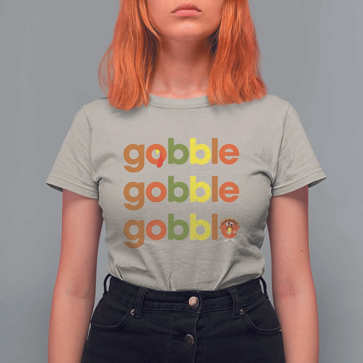 Funny Thanksgiving Turkey Gobble T Shirt For Women Fall Season - Wonder Print Shop