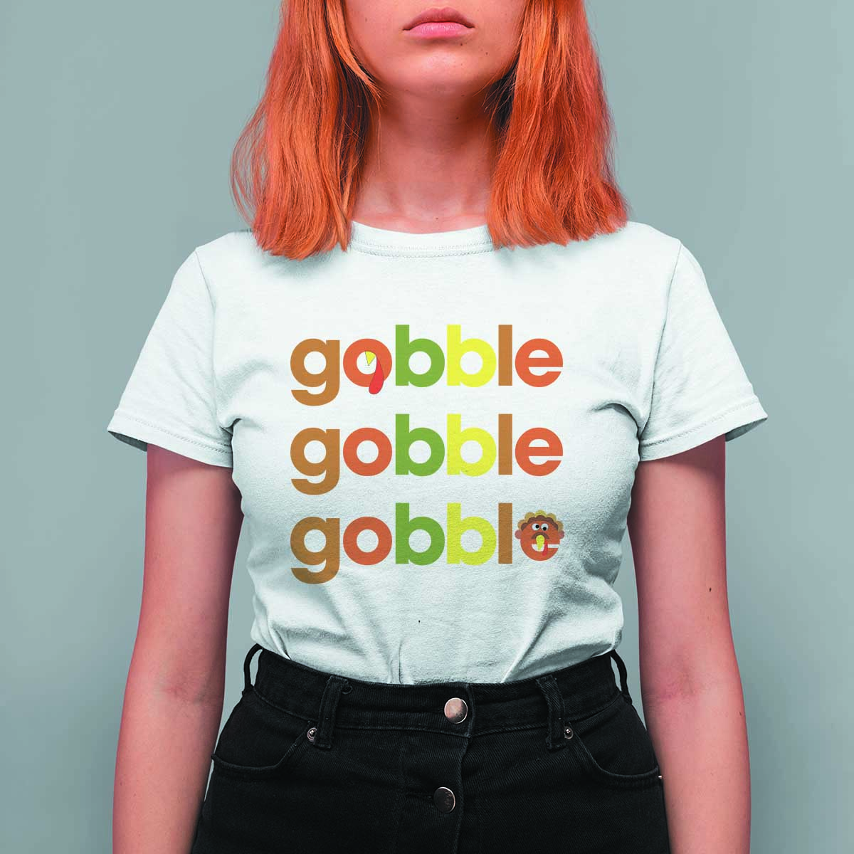 Funny Thanksgiving Turkey Gobble T Shirt For Women Fall Season - Wonder Print Shop