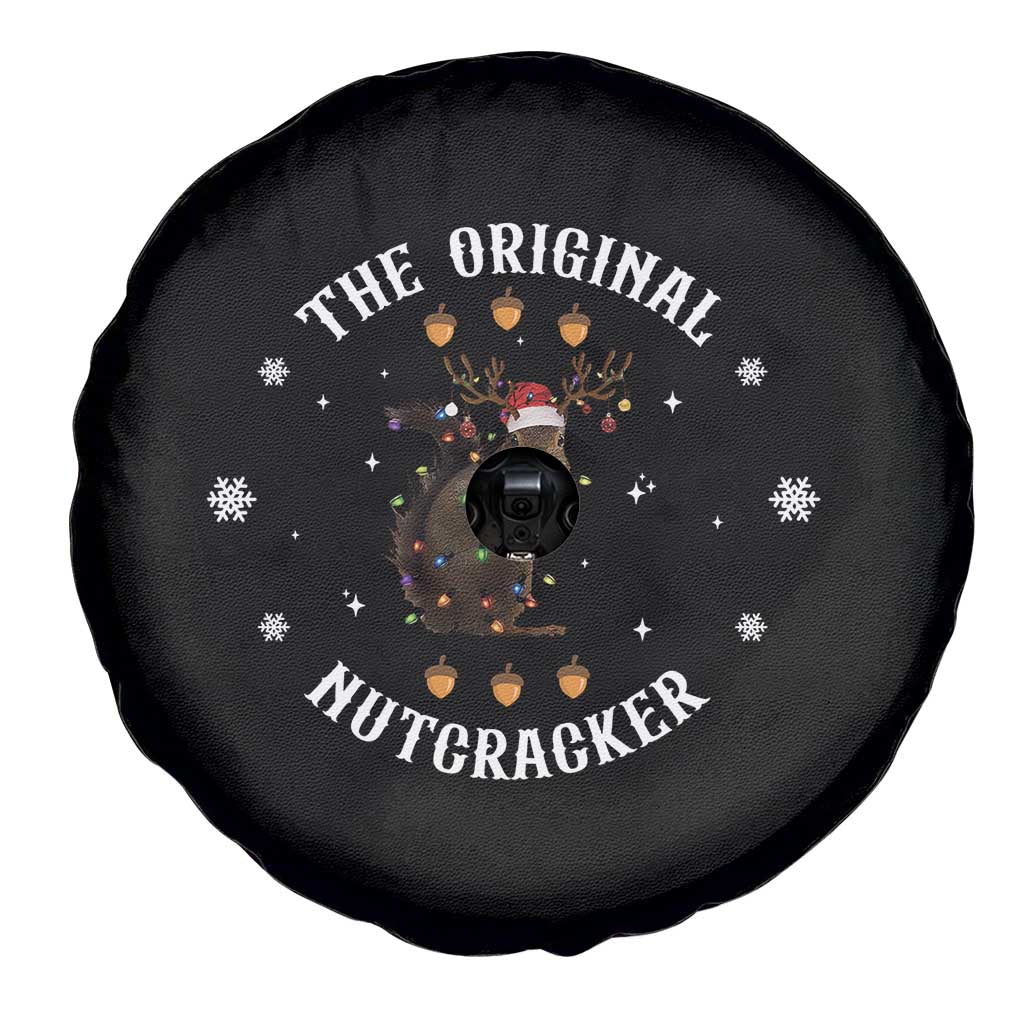 Funny Christmas Squirrel Spare Tire Cover The Original Nutcracker Snowflake Xmas Neon Light - Wonder Print Shop