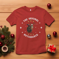 Funny Christmas Squirrel T Shirt The Original Nutcracker Snowflake Xmas Neon Light - Wonder Print Shop