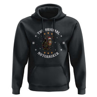 Funny Christmas Squirrel Hoodie The Original Nutcracker Snowflake Xmas Neon Light - Wonder Print Shop
