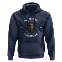 Funny Christmas Squirrel Hoodie The Original Nutcracker Snowflake Xmas Neon Light - Wonder Print Shop