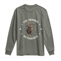 Funny Christmas Squirrel Long Sleeve Shirt The Original Nutcracker Snowflake Xmas Neon Light - Wonder Print Shop