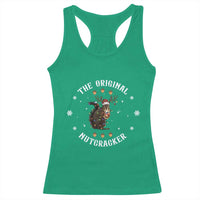 Funny Christmas Squirrel Racerback Tank Top The Original Nutcracker Snowflake Xmas Neon Light - Wonder Print Shop