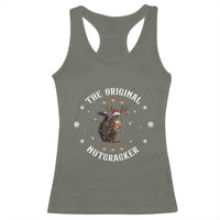 Funny Christmas Squirrel Racerback Tank Top The Original Nutcracker Snowflake Xmas Neon Light - Wonder Print Shop