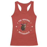 Funny Christmas Squirrel Racerback Tank Top The Original Nutcracker Snowflake Xmas Neon Light - Wonder Print Shop