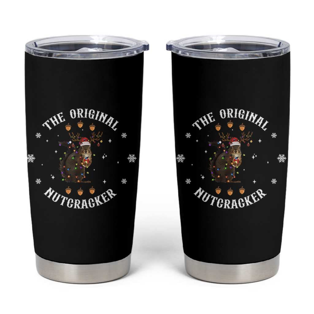 Funny Christmas Squirrel Tumbler Cup The Original Nutcracker Snowflake Xmas Neon Light - Wonder Print Shop