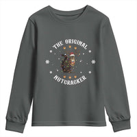 Funny Christmas Squirrel Youth Sweatshirt The Original Nutcracker Snowflake Xmas Neon Light - Wonder Print Shop