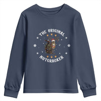 Funny Christmas Squirrel Youth Sweatshirt The Original Nutcracker Snowflake Xmas Neon Light - Wonder Print Shop