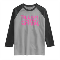 Funny Pink Christmas Raglan Shirt Sleigh Girl Sleigh Reindeer - Wonder Print Shop