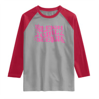 Funny Pink Christmas Raglan Shirt Sleigh Girl Sleigh Reindeer - Wonder Print Shop