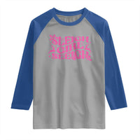 Funny Pink Christmas Raglan Shirt Sleigh Girl Sleigh Reindeer - Wonder Print Shop