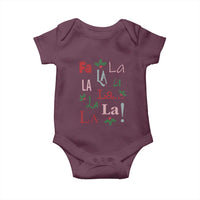 Funny Fa La La 8 Christmas Carol Song Baby Onesie Holiday Mistletoe