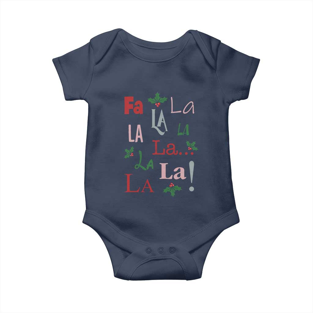Funny Fa La La 8 Christmas Carol Song Baby Onesie Holiday Mistletoe