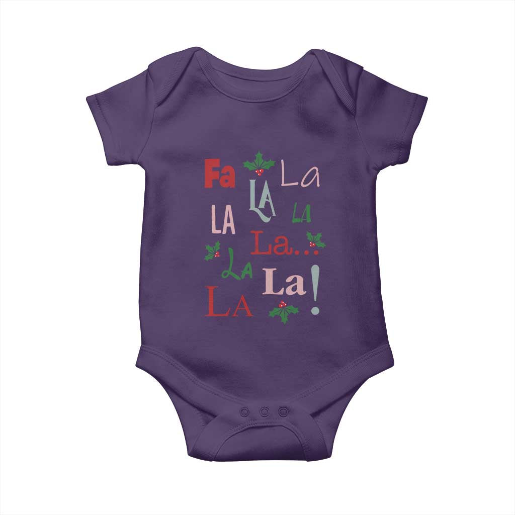 Funny Fa La La 8 Christmas Carol Song Baby Onesie Holiday Mistletoe