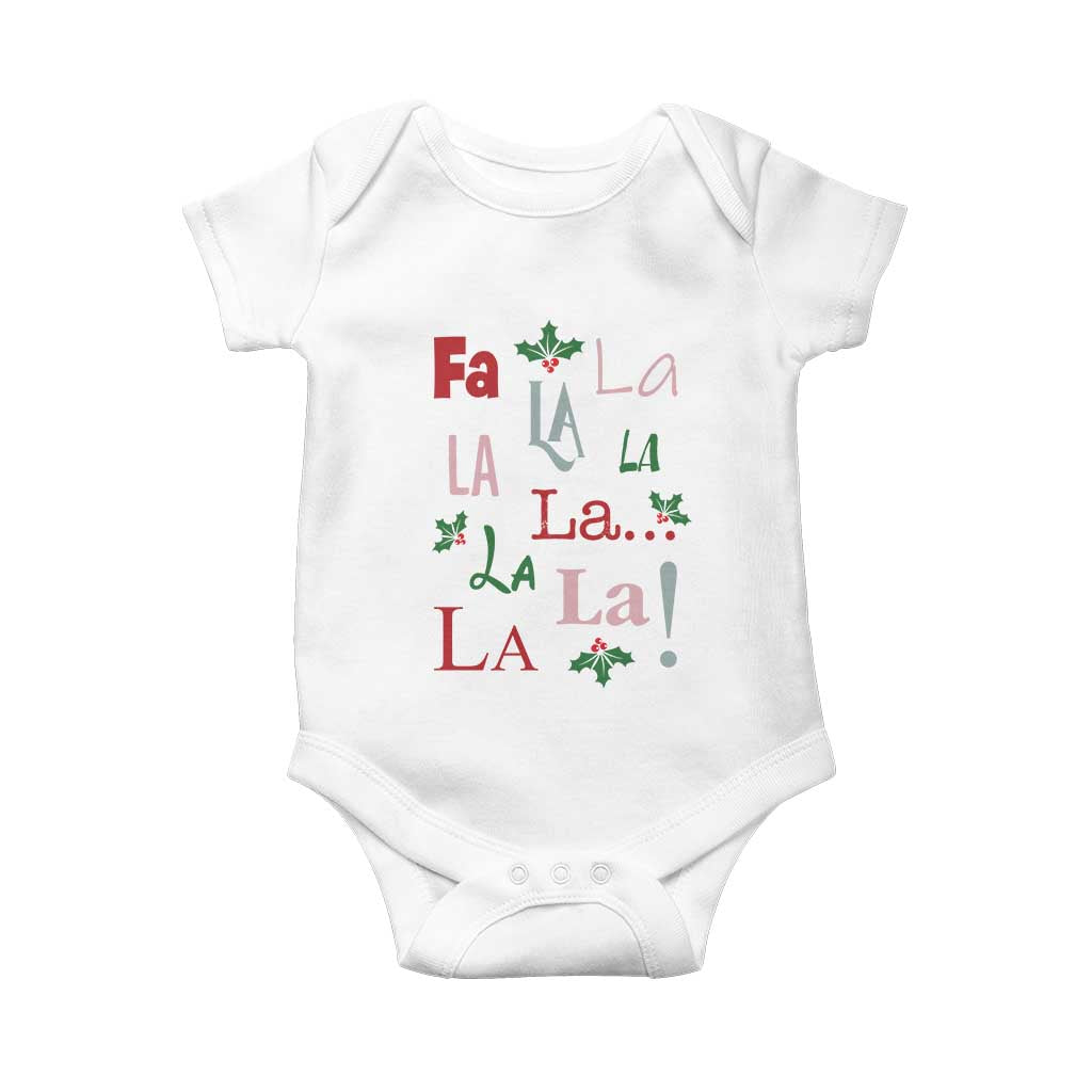 Funny Fa La La 8 Christmas Carol Song Baby Onesie Holiday Mistletoe
