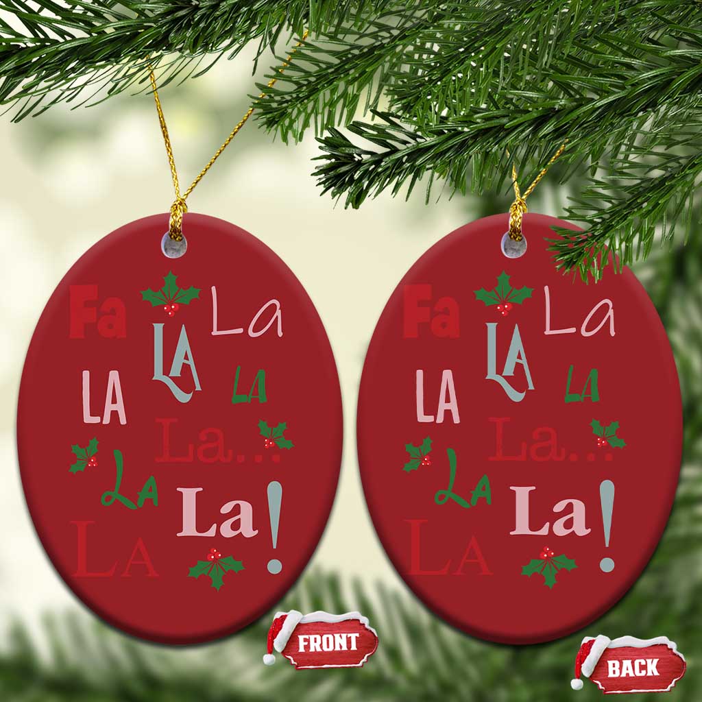 Funny Fa La La 8 Xmas Carol Song Christmas Ornament Holiday Mistletoe - Wonder Print Shop