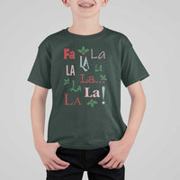 Funny Fa La La 8 Christmas Carol Song T Shirt For Kid Holiday Mistletoe - Wonder Print Shop