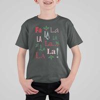 Funny Fa La La 8 Christmas Carol Song T Shirt For Kid Holiday Mistletoe - Wonder Print Shop